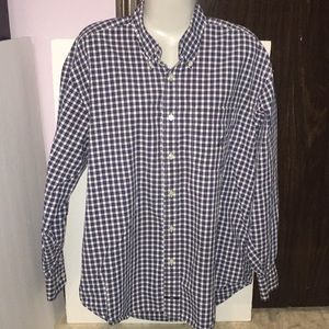 Nautica blue and white button down top. Size Large
